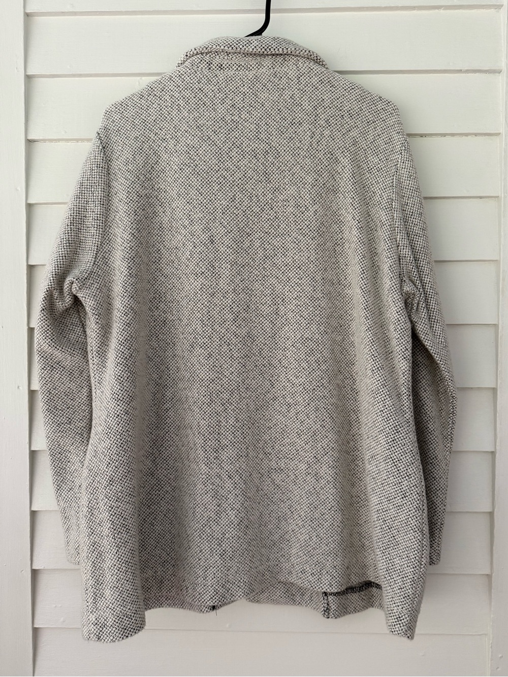 Baccini | Open Front Knit Cardigan Jacket 1X Black White Textured Sweater Coat - Picture 3 of 6